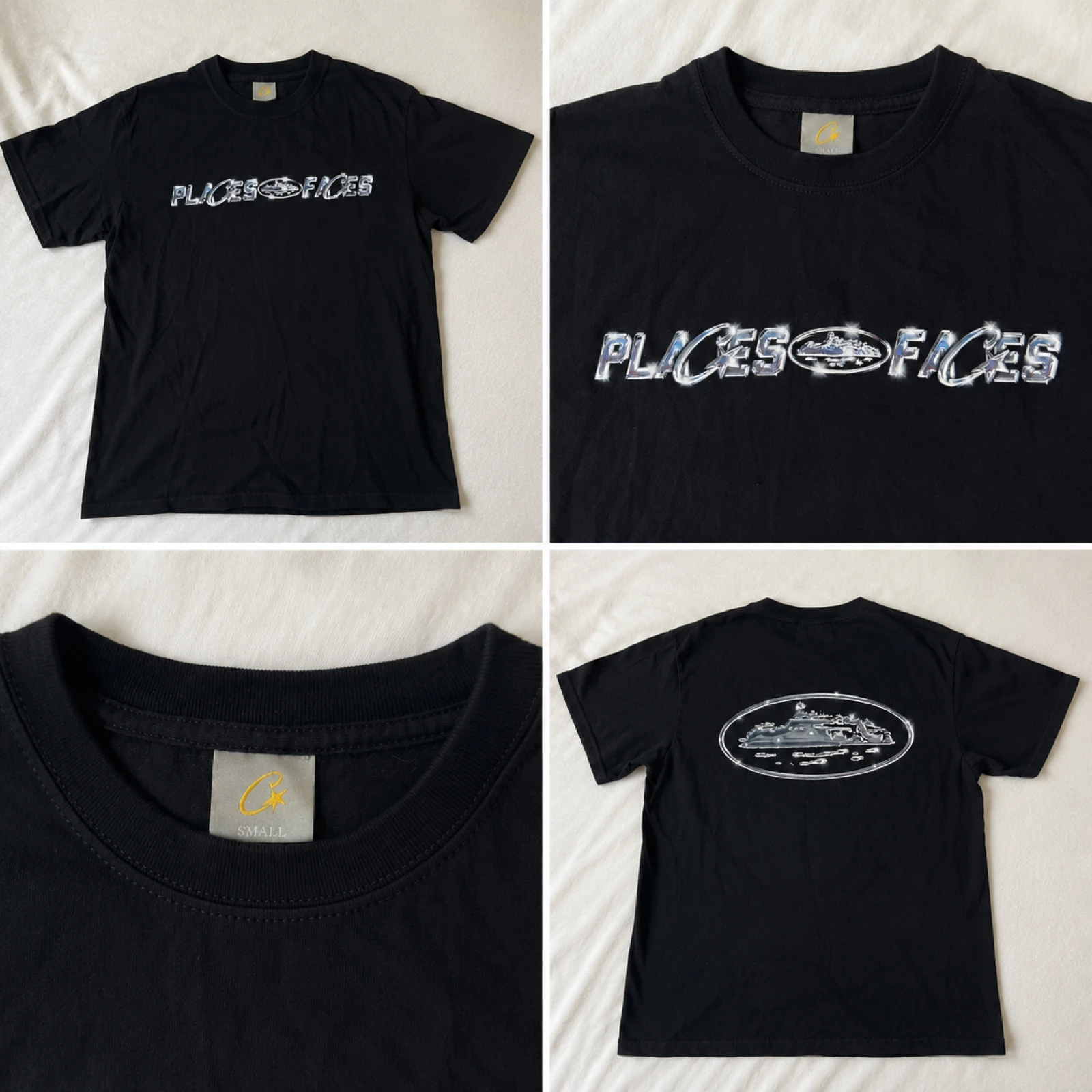 Corteiz x Places+Faces Camiseta negra – Talla S – photo 5